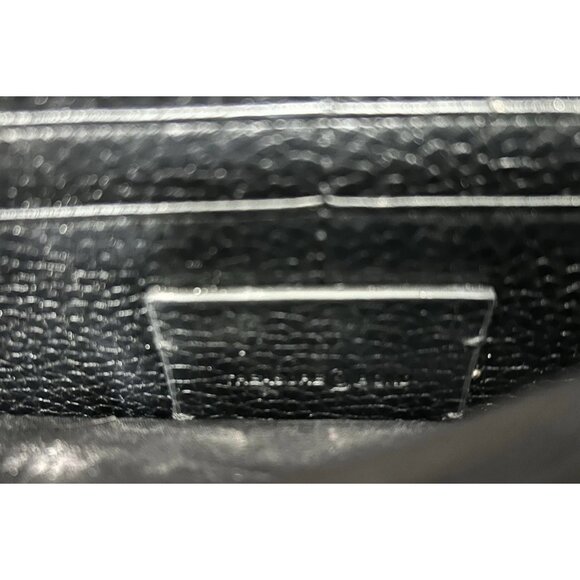 Treasure & Bond Black Pebbled Leather Crossbody Purse Bag Clutch Gold Hardware - Picture 8 of 12